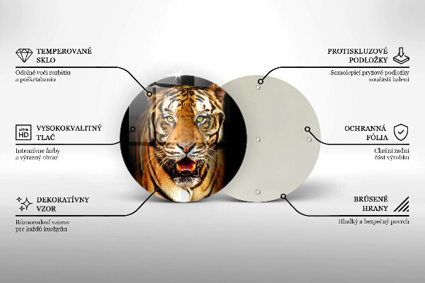 Skleněná deska do kuchyně Divoké zvíře tygr