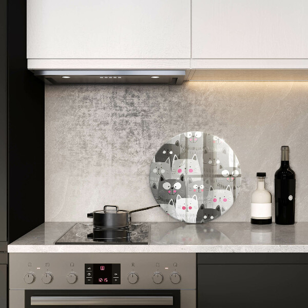 Skleněná deska do kuchyně Ilustrace kočky
