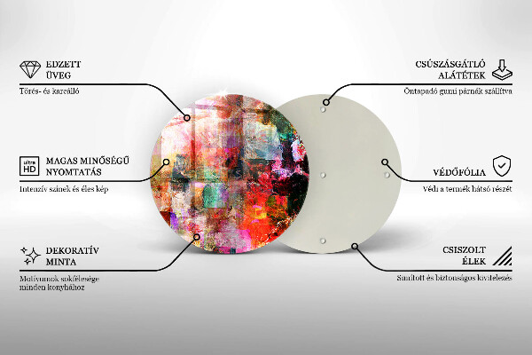 Skleněná deska do kuchyně Malování abstrakce