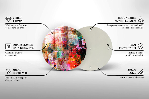 Skleněná deska do kuchyně Malování abstrakce