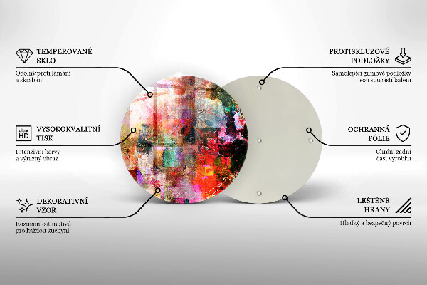 Skleněná deska do kuchyně Malování abstrakce