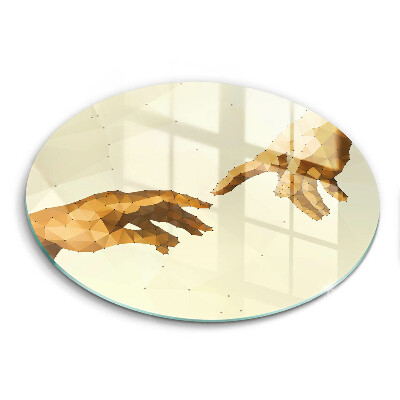 Skleněná deska do kuchyně Stvoření adamových rukou