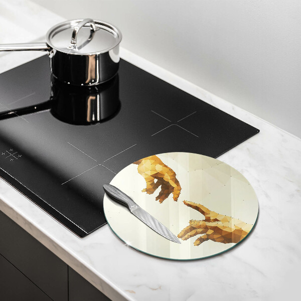 Skleněná deska do kuchyně Stvoření adamových rukou