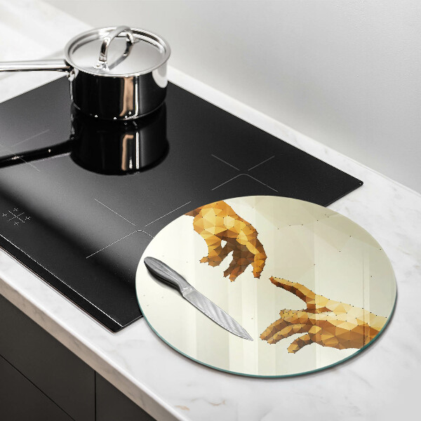 Skleněná deska do kuchyně Stvoření adamových rukou