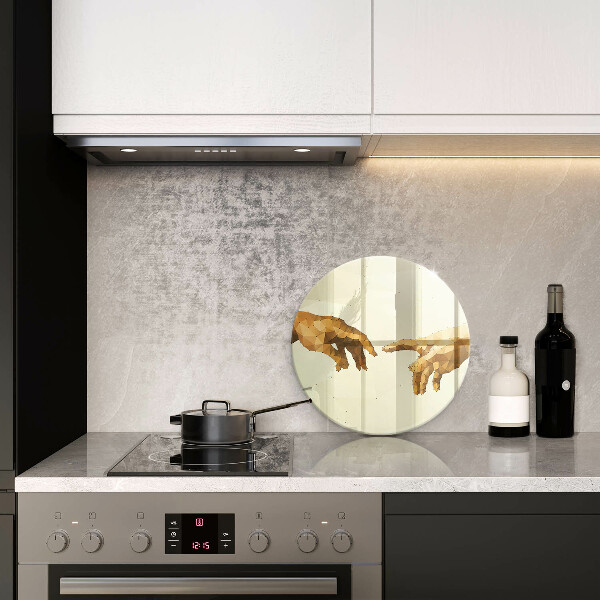 Skleněná deska do kuchyně Stvoření adamových rukou