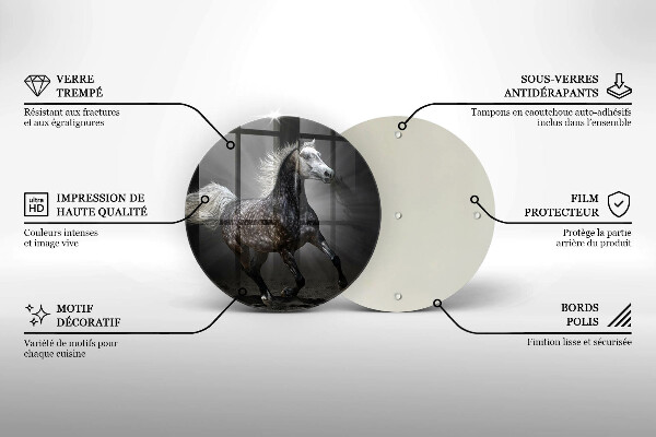 Skleněná deska do kuchyně Kůň cválající