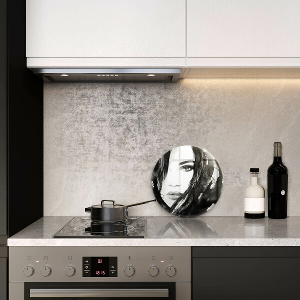 Skleněná deska do kuchyně Ženská tvář