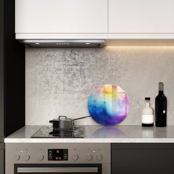 Skleněná deska do kuchyně Rainbow akvarel šplouchání