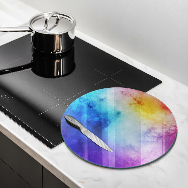 Skleněná deska do kuchyně Rainbow akvarel šplouchání
