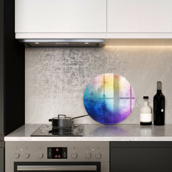 Skleněná deska do kuchyně Rainbow akvarel šplouchání