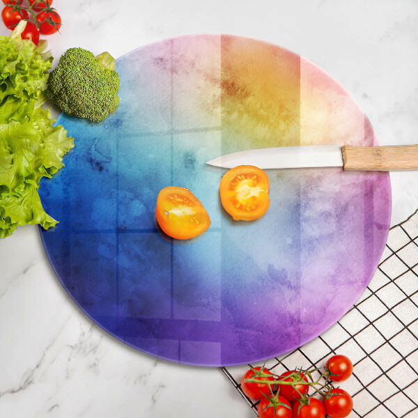 Skleněná deska do kuchyně Rainbow akvarel šplouchání