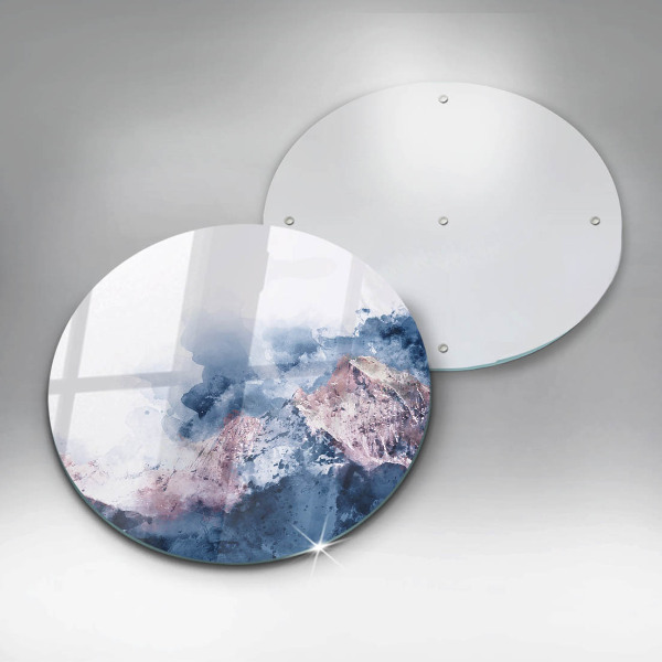 Krájecí prkénko skleněné Abstraktní malované hory