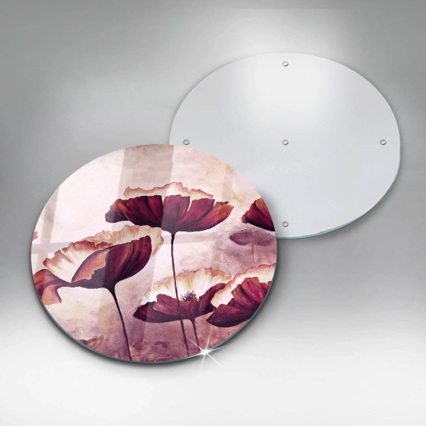 Skleněná deska do kuchyně Malování květin