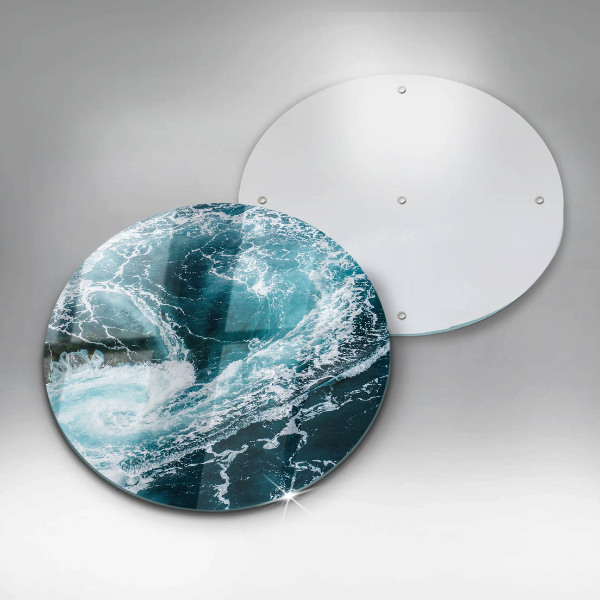 Skleněná deska do kuchyně Pěnivé vlny vody