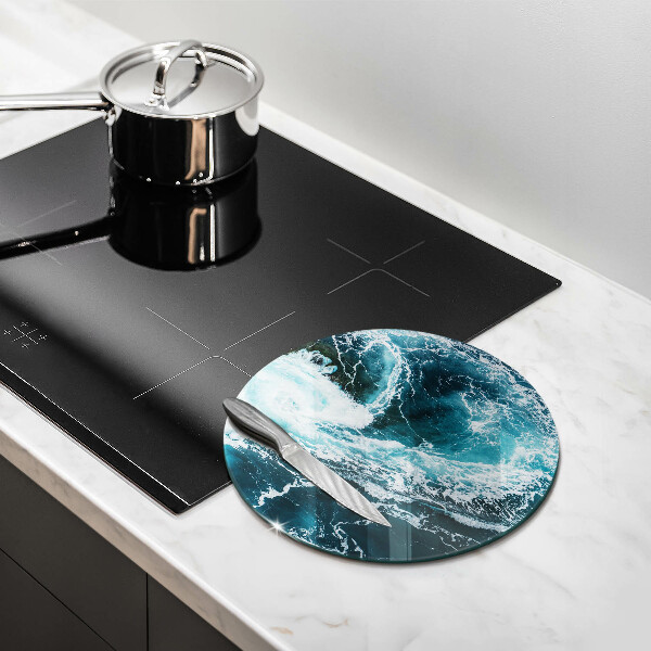 Skleněná deska do kuchyně Pěnivé vlny vody