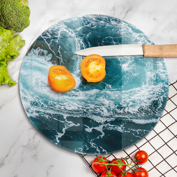 Skleněná deska do kuchyně Pěnivé vlny vody