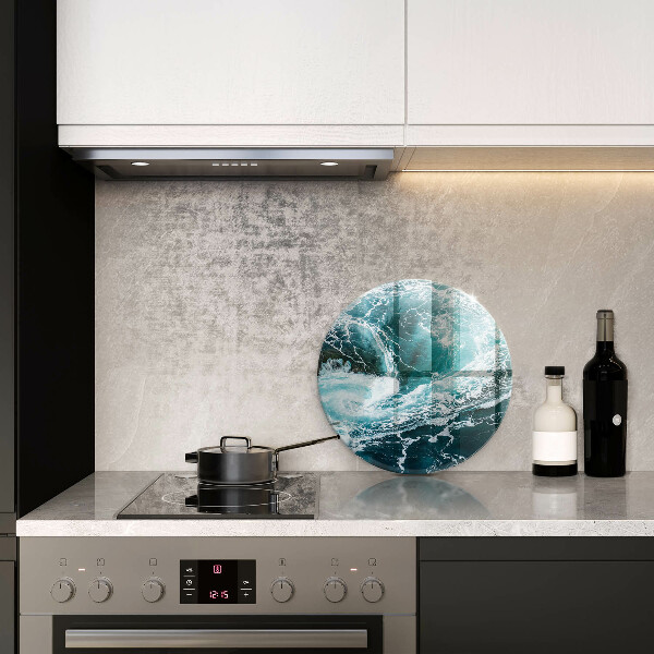 Skleněná deska do kuchyně Pěnivé vlny vody