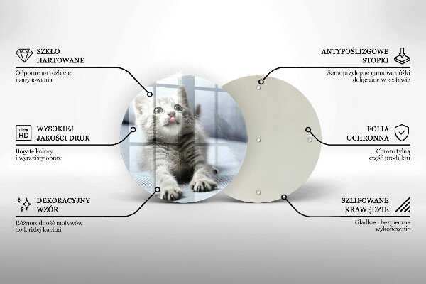 Skleněná deska do kuchyně Malé roztomilé kotě