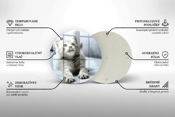 Skleněná deska do kuchyně Malé roztomilé kotě