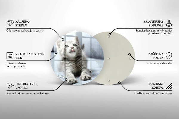 Skleněná deska do kuchyně Malé roztomilé kotě