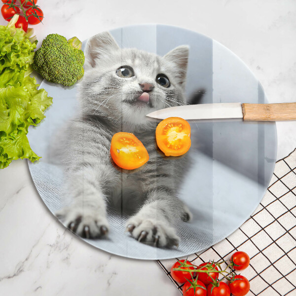 Skleněná deska do kuchyně Malé roztomilé kotě