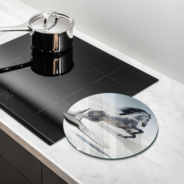 Skleněná deska do kuchyně Oře z bílého koně