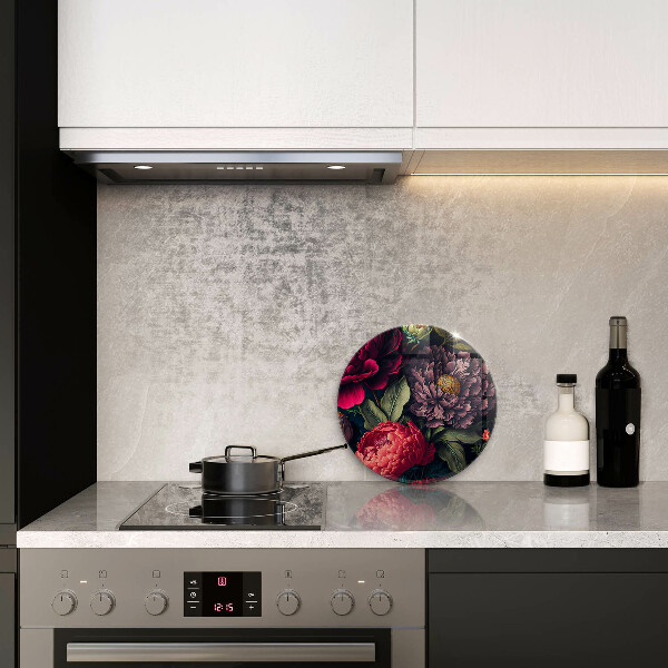 Krájecí prkénko skleněné Krásné květiny