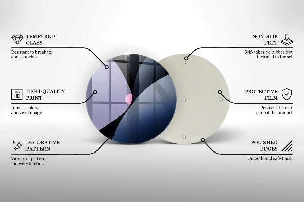 Skleněná deska do kuchyně Abstraktní tvary