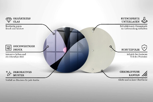 Skleněná deska do kuchyně Abstraktní tvary