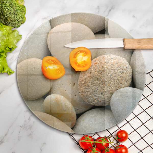 Skleněná deska do kuchyně Vzor oválných kamenů