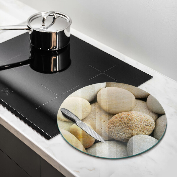 Skleněná deska do kuchyně Vzor oválných kamenů