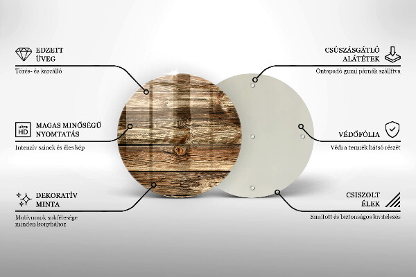 Skleněná deska do kuchyně Textura dřevěného prkna