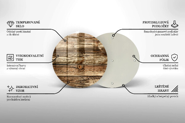 Skleněná deska do kuchyně Textura dřevěného prkna