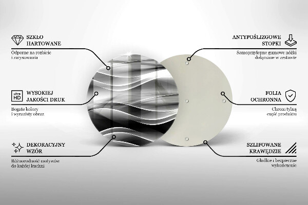Skleněná deska do kuchyně Abstraktní linie kouře