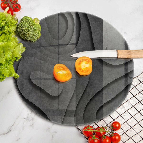 Skleněná deska do kuchyně 3d tvary kamenů