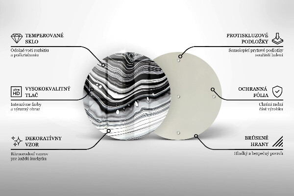 Skleněná deska do kuchyně Inkoustová abstrakce