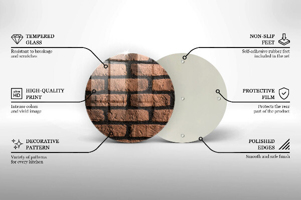 Skleněná deska do kuchyně Cihlová zeď