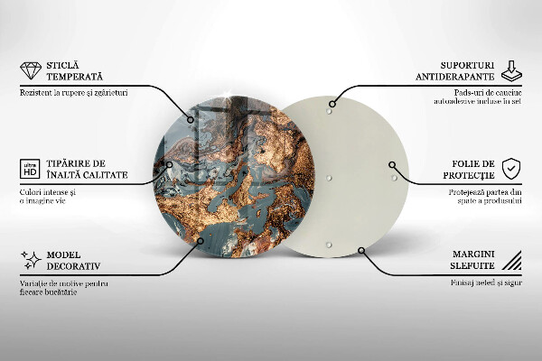 Krájecí prkénko skleněné Zlatá skalní struktura