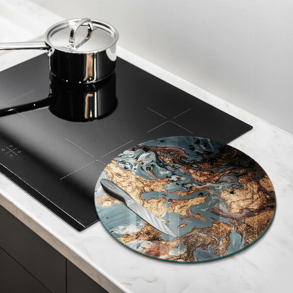 Krájecí prkénko skleněné Zlatá skalní struktura