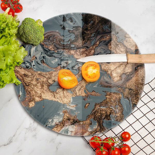 Krájecí prkénko skleněné Zlatá skalní struktura