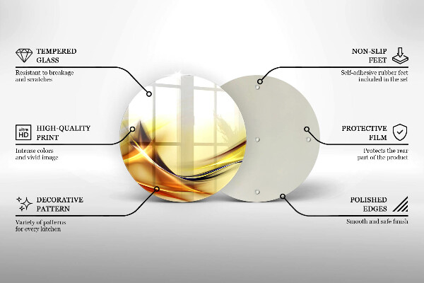 Skleněná deska do kuchyně Abstraktní linie světla