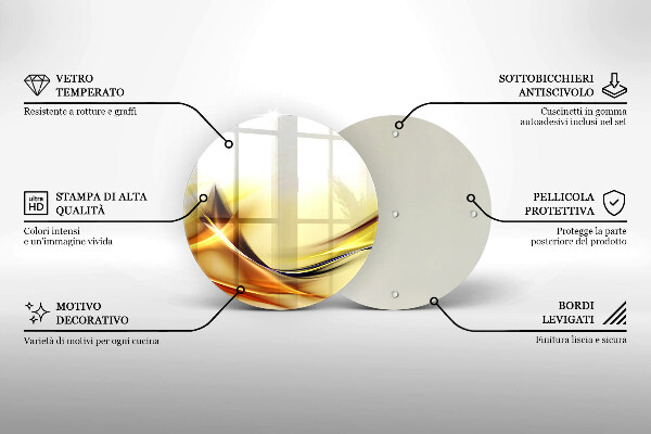 Skleněná deska do kuchyně Abstraktní linie světla