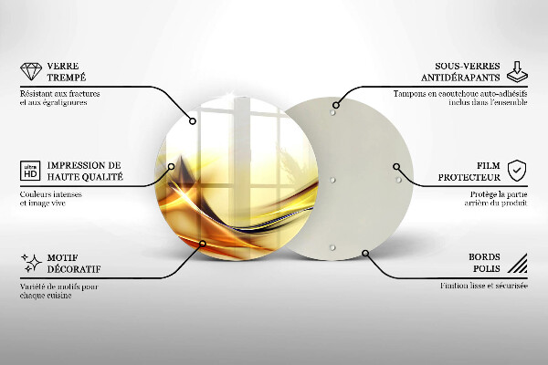 Skleněná deska do kuchyně Abstraktní linie světla