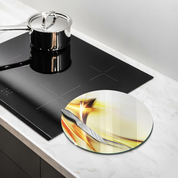 Skleněná deska do kuchyně Abstraktní linie světla