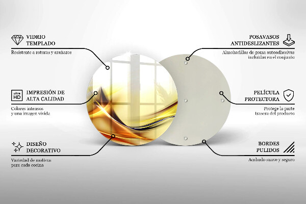 Skleněná deska do kuchyně Abstraktní linie světla