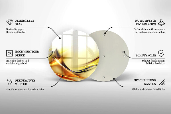 Skleněná deska do kuchyně Abstraktní linie světla