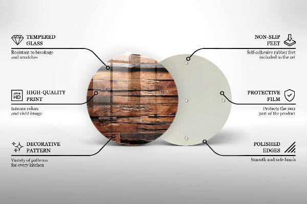 Skleněná deska do kuchyně Dekorativní dřevěné desky