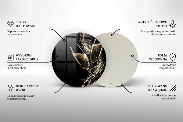 Skleněná deska do kuchyně Sklenice šampaňského