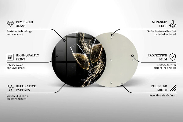 Skleněná deska do kuchyně Sklenice šampaňského