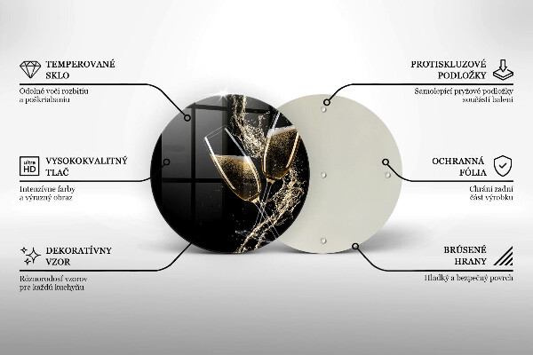 Skleněná deska do kuchyně Sklenice šampaňského